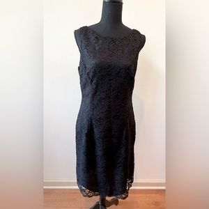Vintage Virgo Black Lace Dress Size 10